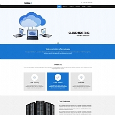 简约蓝色主机云服务商企业网站HTML5模板