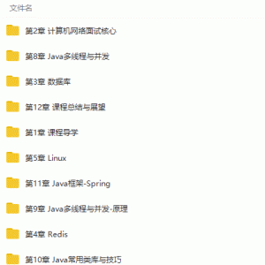 百度资深面试官带你全面深度剖析Java面试高频题目视频教程/资源大小：7.44G