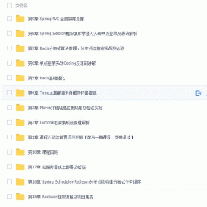 慕课网实战--Java企业级电商项目架构演进之路 Tomcat集群与Redis分布式教程/大小：5.28G