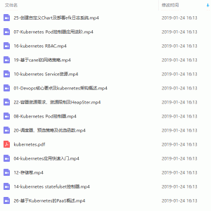 新手零基础一周快速掌握kubernetes(K8s) 视频教程/大小：8.76G