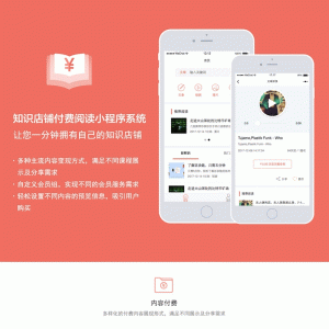 知识付费阅读店铺小程序 V4.1.0 小程序前端+后端 【微擎小程序】