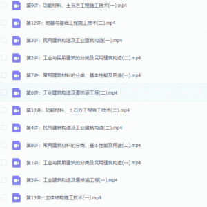 2020年二级建造师【土建】VIP课件全套 视频教程..55G文件