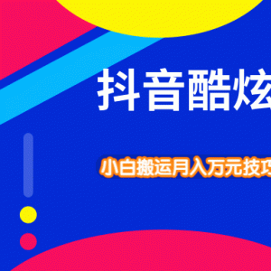 抖音酷炫玩法最新实战教程_ 小白搬运技巧轻松带货变现模式月入10万