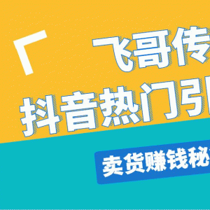 飞哥传书抖音直播上热门最新教程 引流变现卖货赚钱秘籍