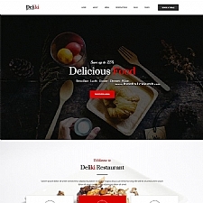 大气餐饮美食网站Bootstrap静态html网站模板