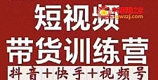 短视频带货特训营（第12期）抖音+快手+视频号：收益巨大，简单粗暴！